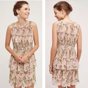 Floral Pink Sleeveless Dress